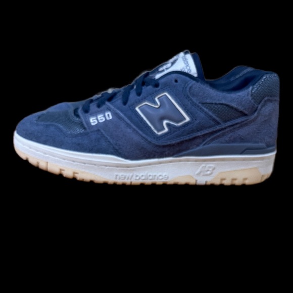 New Balance 550 Navy Blue Suede & Mesh Sneakers Men’s Size 10.5 EUC 1X main image 9